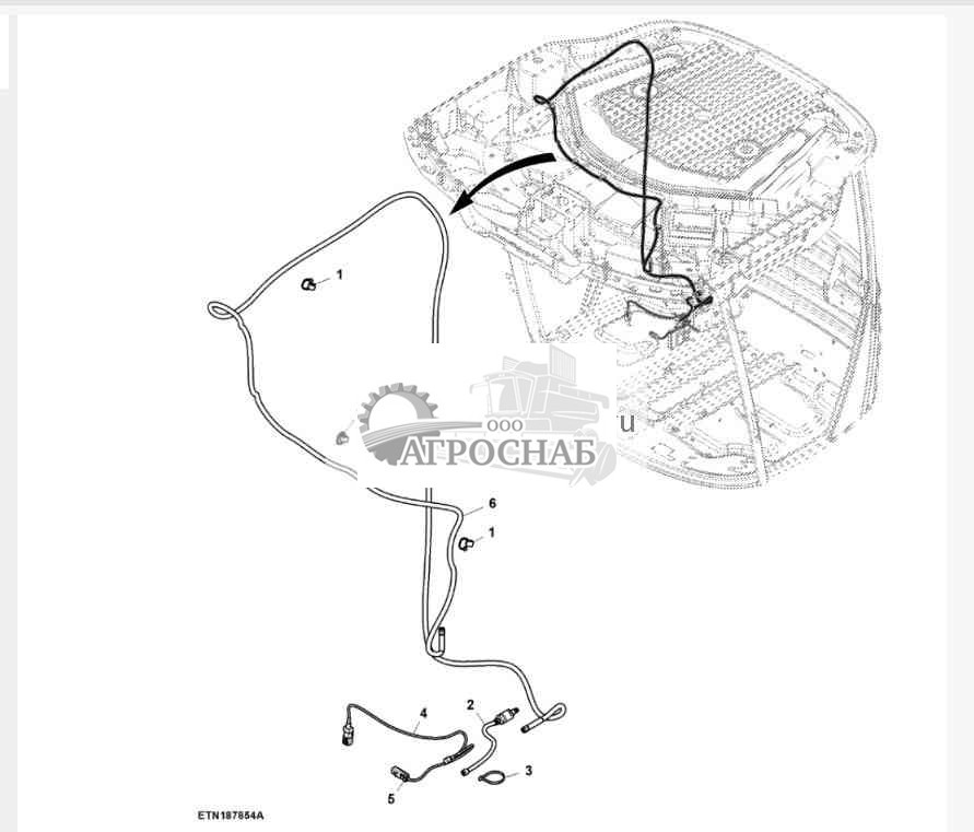 Жгут проводов, антенна радиомодуля машины 